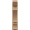 Ekena Millwork 7 1/2-in W x 24-in D x 36-in H Balboa Slat Rough Cedar Woodgrain TimberThane Outlooker, Primed Tan OUTUR075X24X36BOA24RCPR - alternate 6
